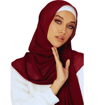 PLAIN GEORGETTE MAROON