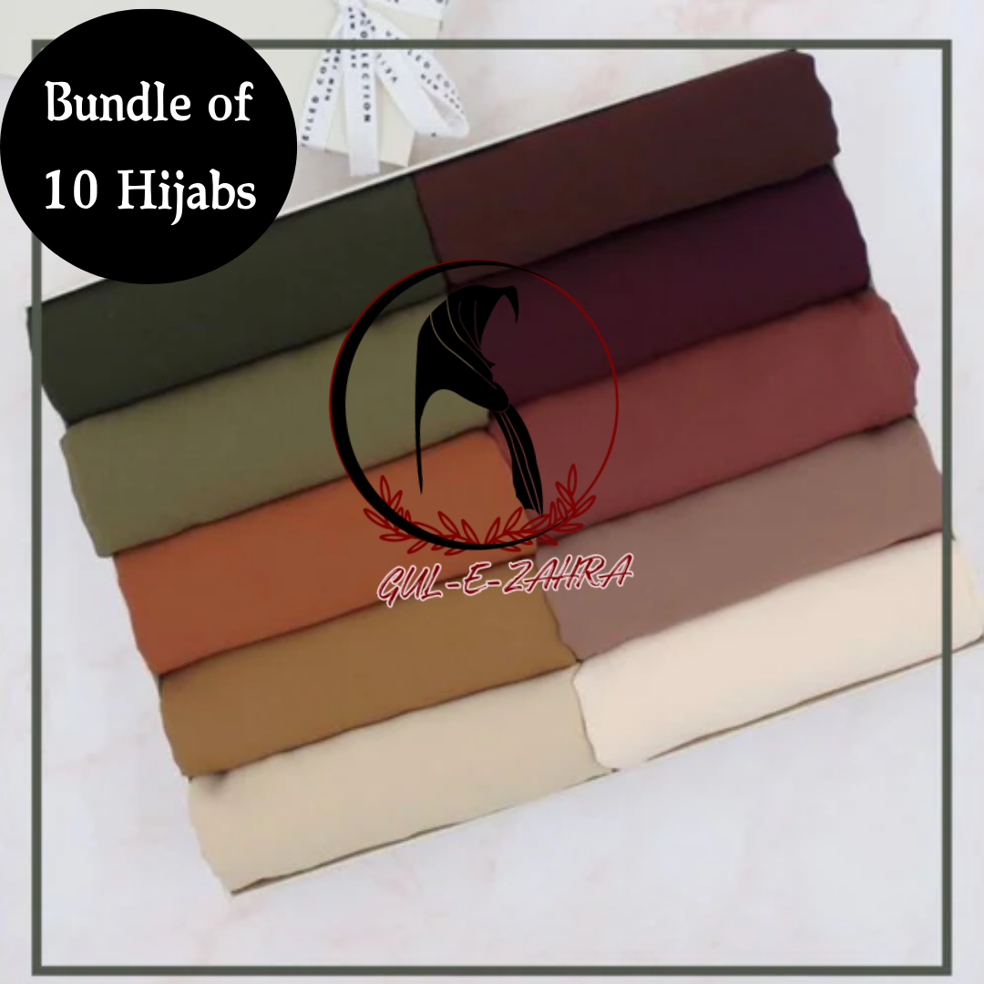 Georgette Hijab Bundle Of 10