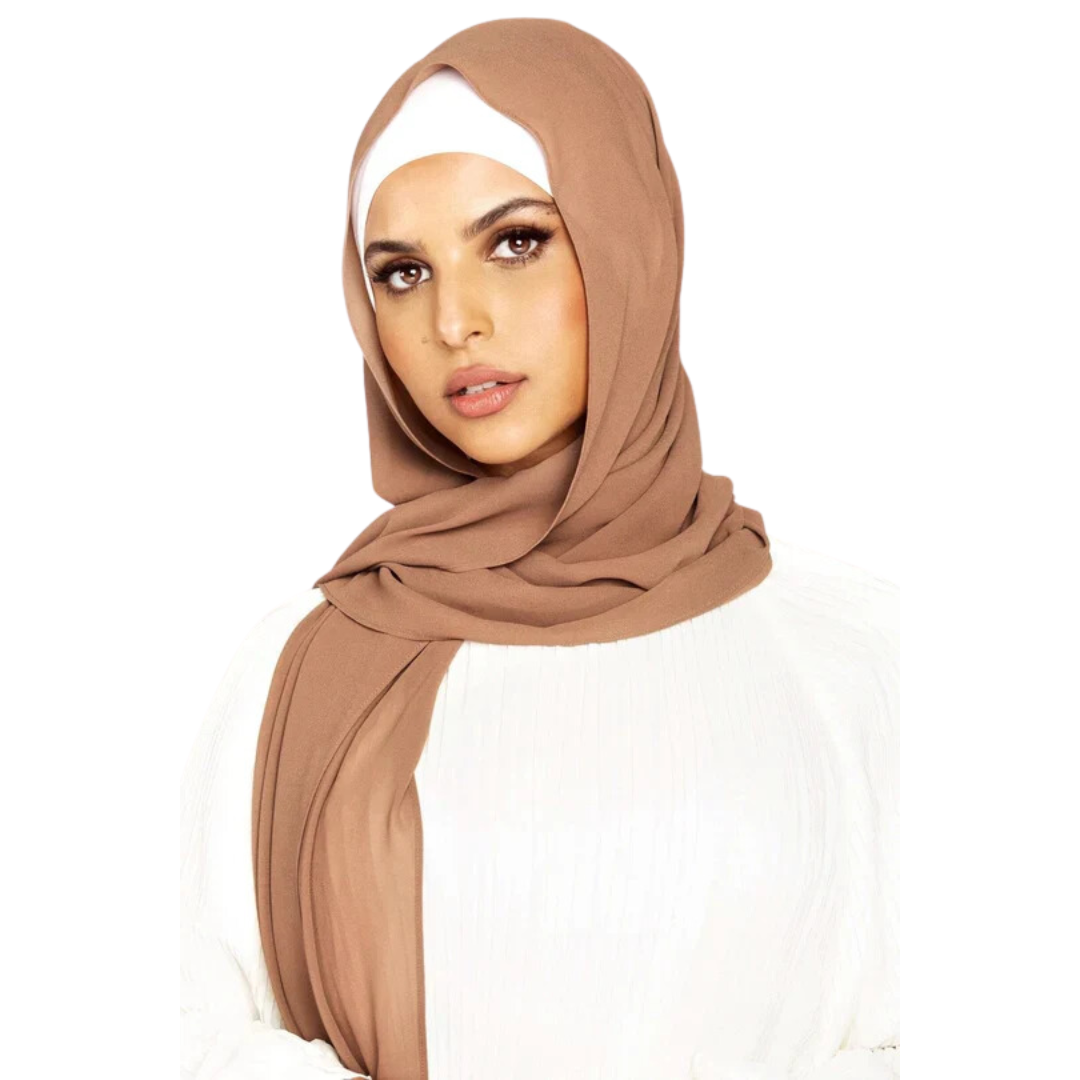 PLAIN GEORGETTE MAROON ESPRESSO