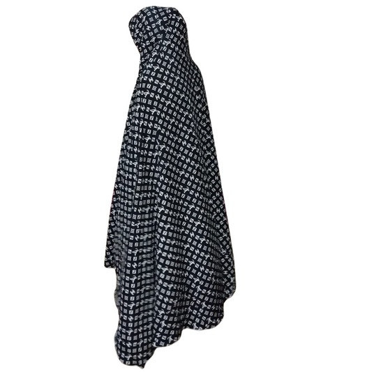IRANI CHADAR IN BLACK WITH LV PRINT  | STONE LELAN